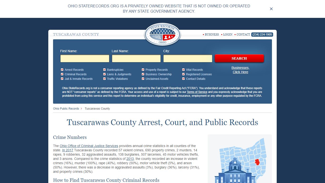 Tuscarawas County Arrest, Court, and Public Records