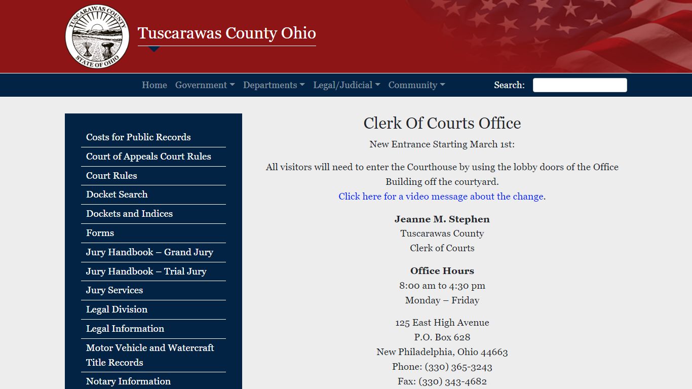 Clerk Of Courts – Tuscarawas County Ohio